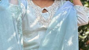 Elegant Light Blue Kurta Set