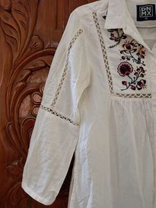 Cotton Shirt With Embroidery Details