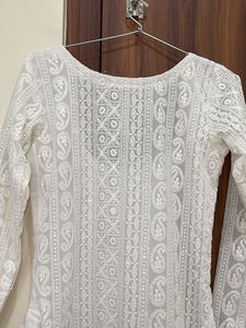 White Chikankari kurta