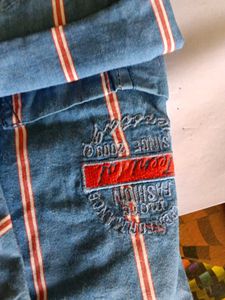Men's Blue Striped Casual Shirt