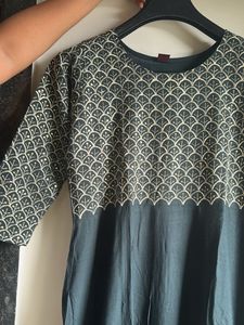 bottle green kurti