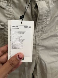 h&amp;m canvas trousers women