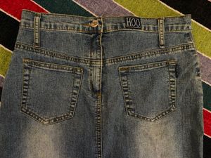 Blue Denim Maxi Skirt y2k