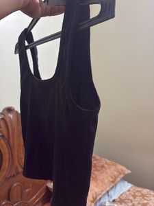 Black Ribbed Tank Top
