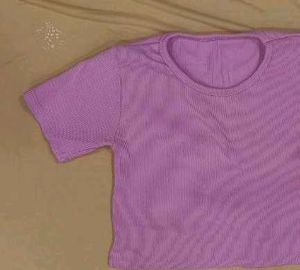 Cute Pink Ribbed Crop Top