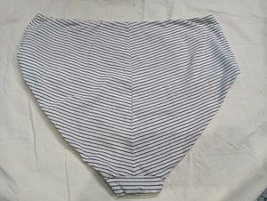 💛 High-Waisted Striped Bikini Bottom