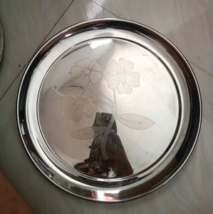 stainless steel dish(thali) 6 piece