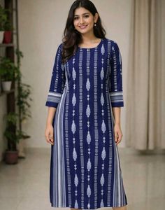 Elegant Blue Printed Kurti