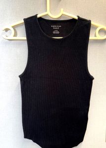 American Eagle Black Ribbed Tank Top