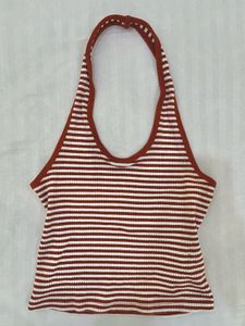 Forever 21 Stripped Halter Neck Top