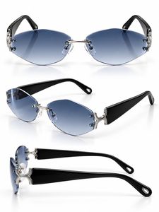 Chloe Rimless Gradient Sunglasses