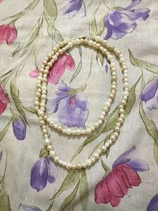 Elegant Double Strand Pearl Necklace