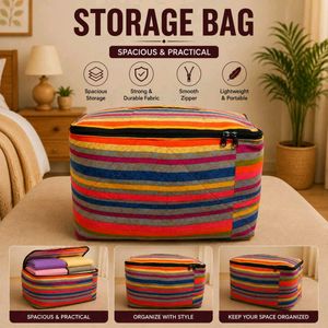 💝✨Colorful Striped Storage Bag