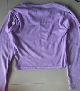 Lavender Cutout Long Sleeve Top