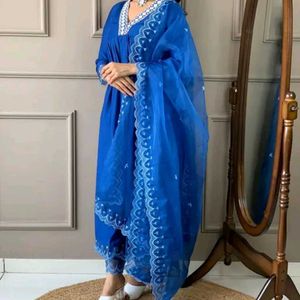 new blue kurta set