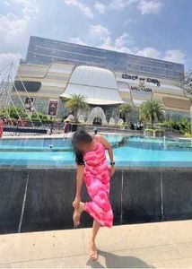 Stylish Pink Tie-Dye Maxi Dress