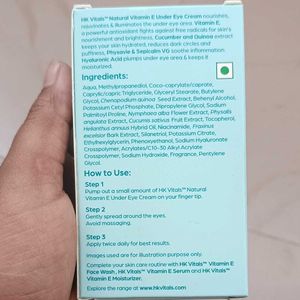 HK Vitals Natural Vitamin E Under Eye Cream