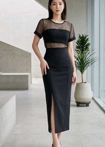 Chic Sheer Top & Skirt Set