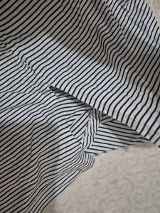 Black Top and Striped Skirt Dress
