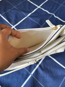 New Cream Quilted Crossbody Bag