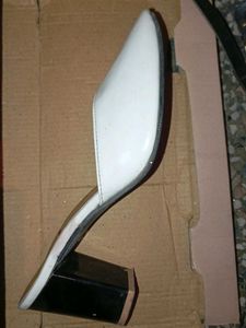 White Pointed Toe Mules - SSS