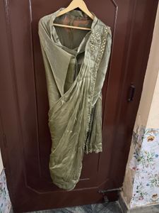 Mehandi Green Festive Drape Saree