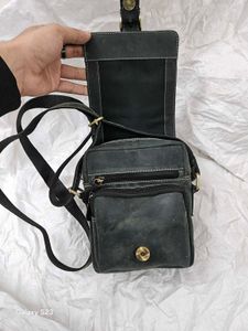 Vintage Style Leather Crossbody Bag