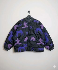 Unique Pattern Puffer Jacket