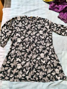 stylish black short top