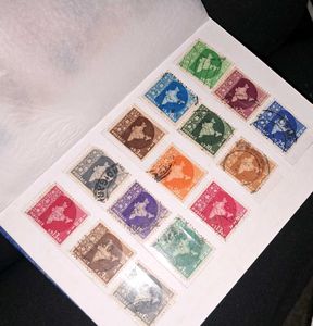 Vintage Stamp Album with 200+ stamps