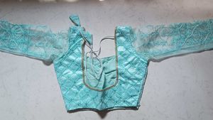 Aqua Embellished Ethnic Skirt blouse and dupatta