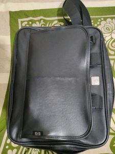 HP Black Leather Laptop Bag