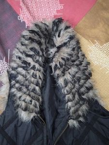 Faux Fur Trim Vest