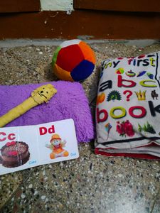 Kids soft ball new,pencil holder, cushion book, pi