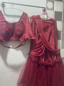 Stunning Maroon Lehenga Set