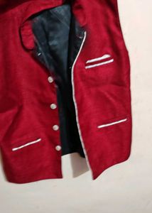 Men's Red Nehru Jacket