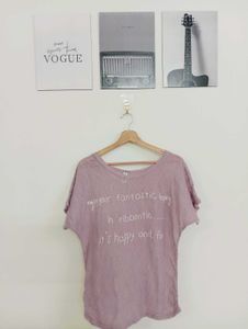 Light Purple Graphic T-Shirt