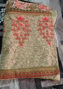 Embroidered Saree with Intricate Designs
