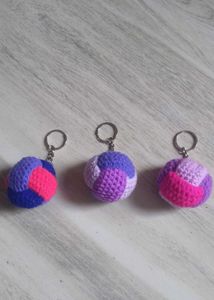 Choose one Colorful Crochet Keychain Ball
