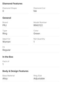 Statement Emerald &amp; Diamond Ring