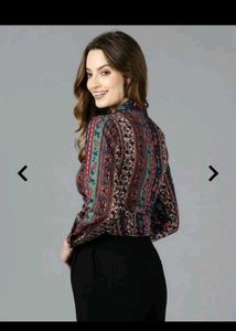 ZNX CLOTHING Floral Print Wrap Top