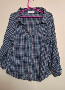 Blue aesthetic checked shirt 💙🩵