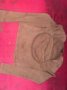 Stylish Brown Long Sleeve Top