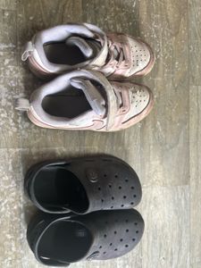 Combo of Nike Sneakers and Crocs