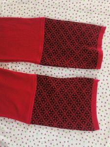 Warm Red Patterned Pants xs  size
