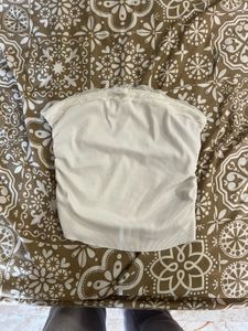 Cute White Bow Tube Top