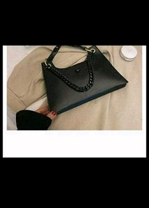 Chic Black Chain Handle Shoulder Bag