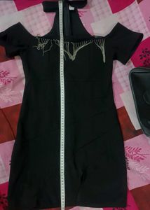 Chic Off-Shoulder Black Party Dress