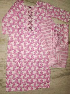 kurti plazo dupatta set cotton