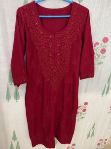 Premium Lucknowi chikan kurta set 3 piece